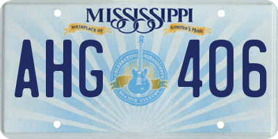 MS license plate AHG406