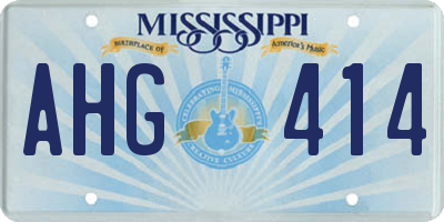 MS license plate AHG414