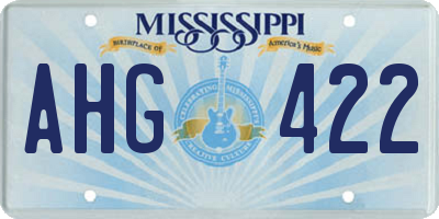MS license plate AHG422