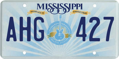 MS license plate AHG427