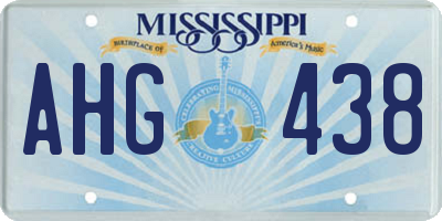 MS license plate AHG438