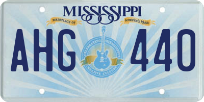 MS license plate AHG440