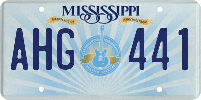 MS license plate AHG441