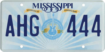 MS license plate AHG444