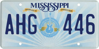 MS license plate AHG446