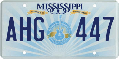 MS license plate AHG447