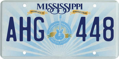 MS license plate AHG448