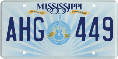 MS license plate AHG449