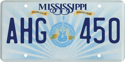 MS license plate AHG450