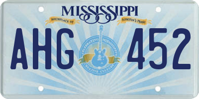 MS license plate AHG452