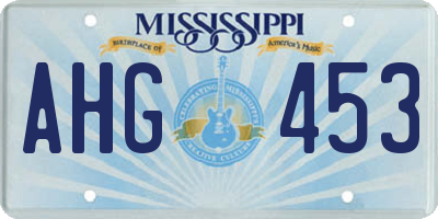 MS license plate AHG453