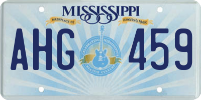 MS license plate AHG459