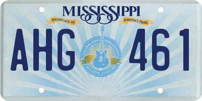 MS license plate AHG461