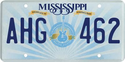 MS license plate AHG462
