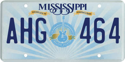 MS license plate AHG464