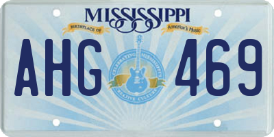 MS license plate AHG469