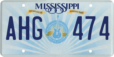 MS license plate AHG474