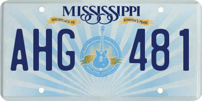 MS license plate AHG481