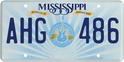 MS license plate AHG486