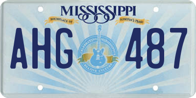 MS license plate AHG487