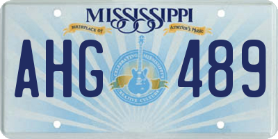 MS license plate AHG489