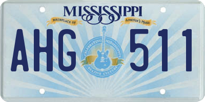 MS license plate AHG511