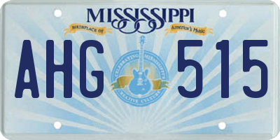 MS license plate AHG515
