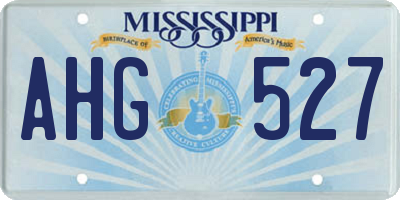 MS license plate AHG527