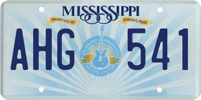 MS license plate AHG541
