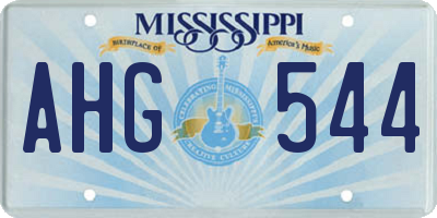 MS license plate AHG544