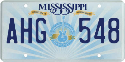 MS license plate AHG548