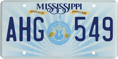 MS license plate AHG549