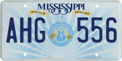 MS license plate AHG556
