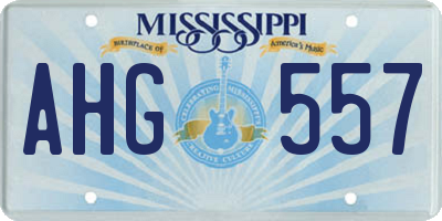 MS license plate AHG557
