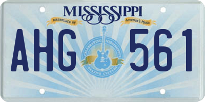 MS license plate AHG561
