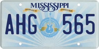 MS license plate AHG565