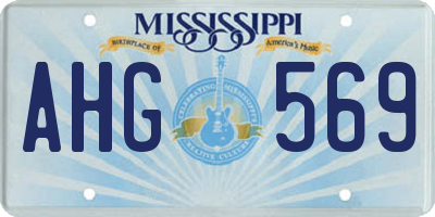 MS license plate AHG569