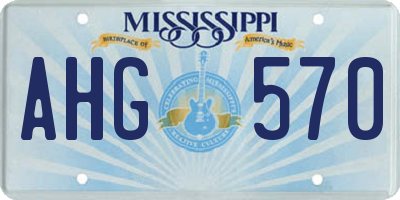 MS license plate AHG570