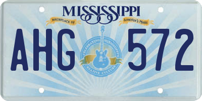 MS license plate AHG572