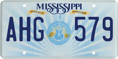 MS license plate AHG579