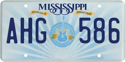 MS license plate AHG586