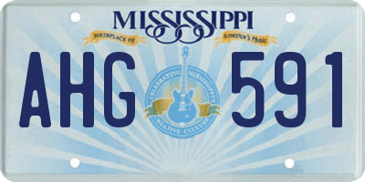 MS license plate AHG591