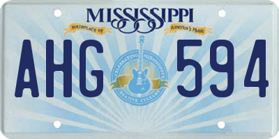 MS license plate AHG594