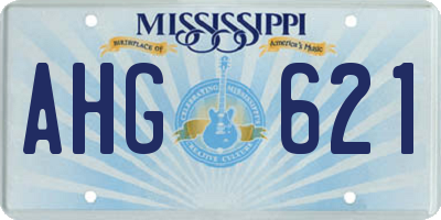 MS license plate AHG621
