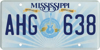 MS license plate AHG638