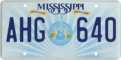 MS license plate AHG640