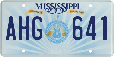 MS license plate AHG641