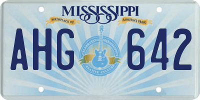 MS license plate AHG642