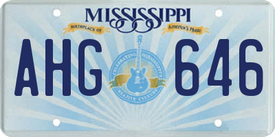 MS license plate AHG646