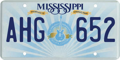 MS license plate AHG652